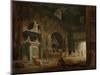 View of a Hall of the Museum of French Monuments, after 1798-Hubert Robert-Mounted Giclee Print