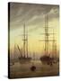 View of a Harbour, 1815-16-Caspar David Friedrich-Stretched Canvas