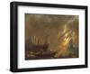 View of a Harbour at Sunset (Oil on Panel)-Lieve Verschuier-Framed Giclee Print