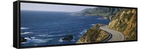 View of a Highway, California State Route 1, Big Sur, California, USA-null-Framed Stretched Canvas