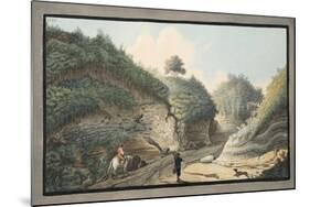 View of a Hollow Road Leading from the Grotto of Pausilipo to Pianura-Pietro Fabris-Mounted Giclee Print