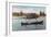 View of a House Boat on the Lake - Coeur d'Alene, ID-Lantern Press-Framed Art Print