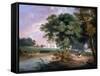 View of a House in Ireland-William Ashford-Framed Stretched Canvas