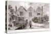 View of a House in Wells Street, Hackney, London, C1830-null-Stretched Canvas