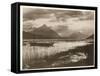 View of a Lake and a Boat During the Construction of the Panama Canal, 1912 or 1913-Byron Company-Framed Stretched Canvas