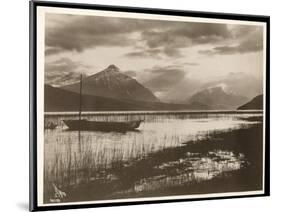 View of a Lake and a Boat During the Construction of the Panama Canal, 1912 or 1913-Byron Company-Mounted Giclee Print