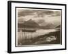 View of a Lake and a Boat During the Construction of the Panama Canal, 1912 or 1913-Byron Company-Framed Giclee Print