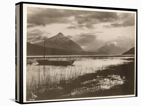 View of a Lake and a Boat During the Construction of the Panama Canal, 1912 or 1913-Byron Company-Stretched Canvas