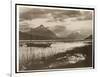 View of a Lake and a Boat During the Construction of the Panama Canal, 1912 or 1913-Byron Company-Framed Giclee Print