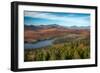 View of a lake from Goodnow Mountain, Adirondack Mountains State Park, New York State, USA-null-Framed Photographic Print