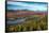 View of a lake from Goodnow Mountain, Adirondack Mountains State Park, New York State, USA-null-Framed Stretched Canvas