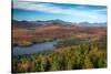 View of a lake from Goodnow Mountain, Adirondack Mountains State Park, New York State, USA-null-Stretched Canvas