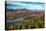 View of a lake from Goodnow Mountain, Adirondack Mountains State Park, New York State, USA-null-Stretched Canvas