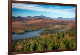 View of a lake from Goodnow Mountain, Adirondack Mountains State Park, New York State, USA-null-Framed Photographic Print