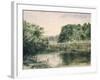 View of a Lake with Trees, 1857-John William Inchbold-Framed Giclee Print
