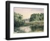 View of a Lake with Trees, 1857-John William Inchbold-Framed Giclee Print