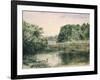 View of a Lake with Trees, 1857-John William Inchbold-Framed Giclee Print