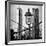 View of a Lamppost on the Brooklyn Bridge with One World Trade Center-Philippe Hugonnard-Framed Photographic Print