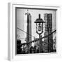 View of a Lamppost on the Brooklyn Bridge with One World Trade Center-Philippe Hugonnard-Framed Photographic Print