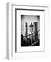 View of a Lamppost on the Brooklyn Bridge with One World Trade Center-Philippe Hugonnard-Framed Art Print