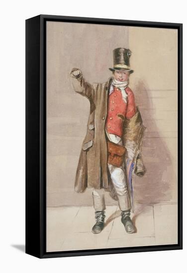 View of a Letter Carrier, 1866-null-Framed Stretched Canvas