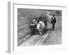 View of a Man Walking with a Cart Full of Wood-William Vandivert-Framed Photographic Print