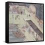 View of a Market in China-null-Framed Stretched Canvas