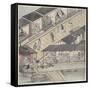 View of a Market in China-null-Framed Stretched Canvas