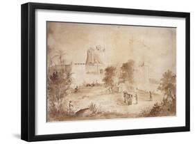 View of a Military Fortress-Camille Pissarro-Framed Giclee Print