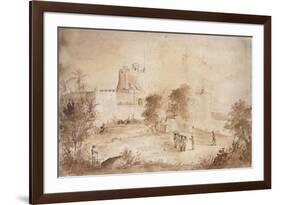 View of a Military Fortress-Camille Pissarro-Framed Giclee Print