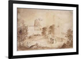 View of a Military Fortress-Camille Pissarro-Framed Giclee Print