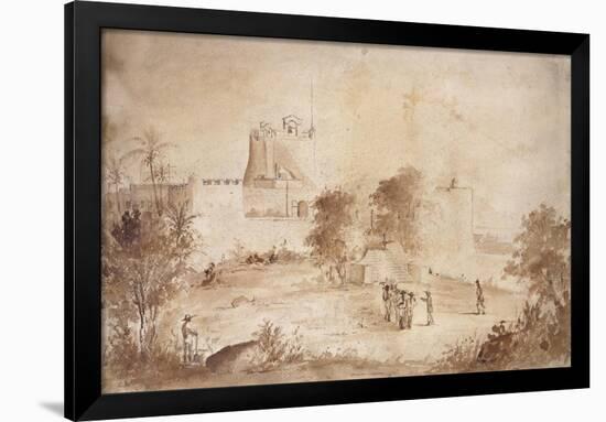 View of a Military Fortress-Camille Pissarro-Framed Giclee Print