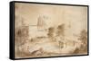 View of a Military Fortress-Camille Pissarro-Framed Stretched Canvas