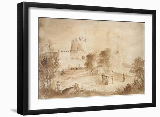 View of a Military Fortress-Camille Pissarro-Framed Giclee Print