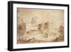 View of a Military Fortress-Camille Pissarro-Framed Giclee Print