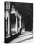 View of a Monk Walking the Grounds of a Church in Milan-Carl Mydans-Stretched Canvas