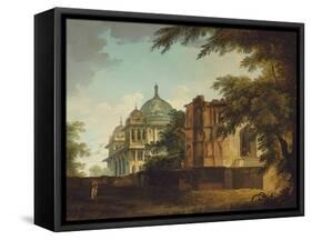 View of a Mosque at Mounheer (Maner)-William Hodges-Framed Stretched Canvas