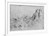 'View of a Mountain Range', c1480 (1945)-Leonardo Da Vinci-Framed Giclee Print