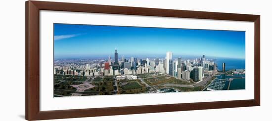 View of a Park in a City, Millennium Park, Lake Michigan, Chicago, Cook County, Illinois, USA-null-Framed Photographic Print