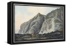 View of a Part of the Inside of the Cone of the Mountain of Somma-Pietro Fabris-Framed Stretched Canvas