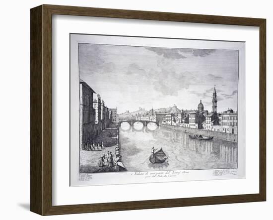 View of a Part of the River Arno, 1783-Giuseppe Zocchi-Framed Giclee Print