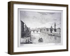 View of a Part of the River Arno, 1783-Giuseppe Zocchi-Framed Giclee Print