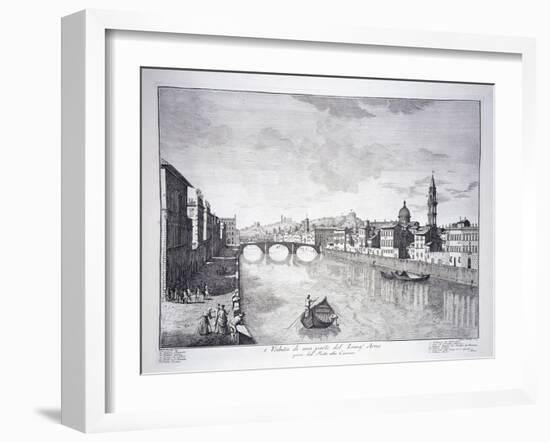 View of a Part of the River Arno, 1783-Giuseppe Zocchi-Framed Giclee Print