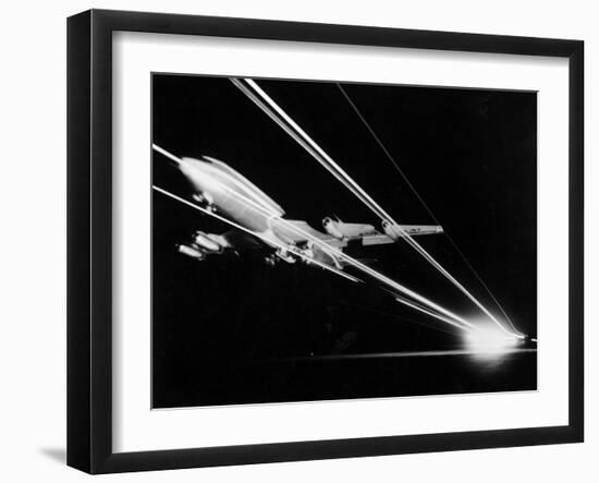 View of a Passenger Jet Flying-null-Framed Photographic Print