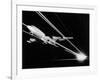 View of a Passenger Jet Flying-null-Framed Photographic Print