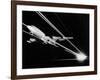 View of a Passenger Jet Flying-null-Framed Photographic Print