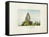 View of a Peak on the Island of Bora Bora-Ambroise Tardieu-Framed Stretched Canvas