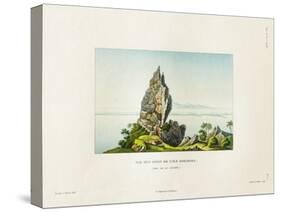 View of a Peak on the Island of Bora Bora-Ambroise Tardieu-Stretched Canvas