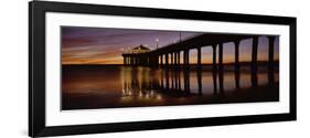 View of a Pier, Manhattan Beach Pier, Manhattan Beach, Los Angeles County, California, USA-null-Framed Photographic Print