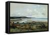 View of a Port in Brittany-null-Framed Stretched Canvas